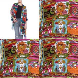 Raj Zodiac Horoscope Scarf/Wrap Oversized